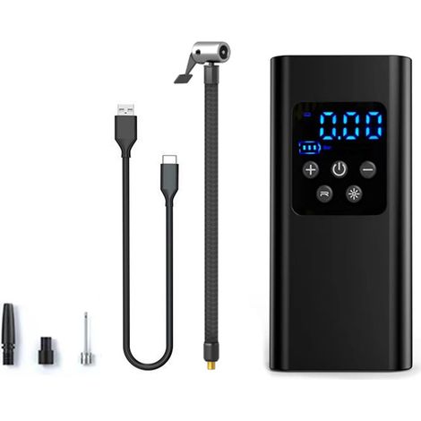6000mAh Portable Air Compressor and 150PSI Air Pump for Car Tires, Tire Pump with LED Light for Car, Motorcycle, Bicycle, Ball (1/5)