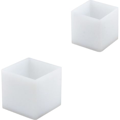 Moule Resine - Carré En Silicone Souple - 5 cm Et 6,5 cm - Pour Décoration Maison Et Projets Artisanaux - Lot De 2 (1/5)