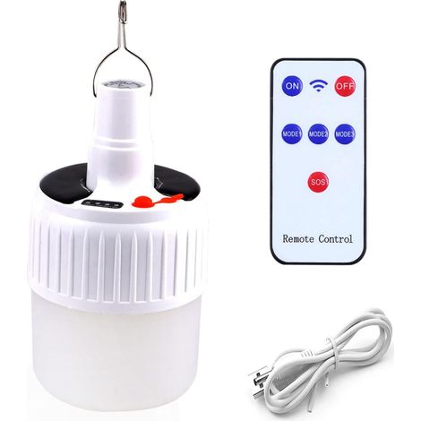 Lanterne de camping rechargeable USB alimentée par l'énergie solaire. - AquaForge (1/5)
