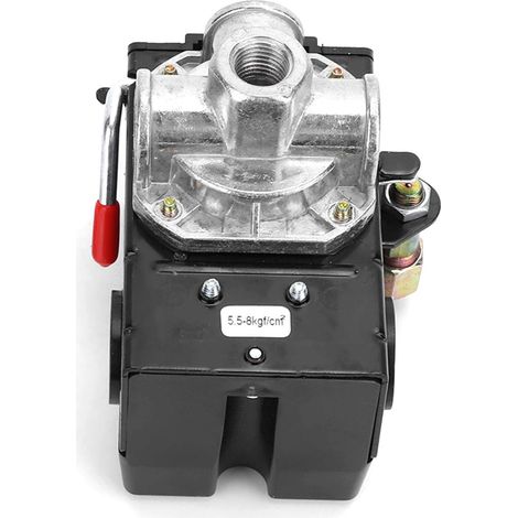 Contrôle de pression mécanique, soupape de commande de pressostat automatique à 4 trous G1/4 "75120 psi 220 V pour compresseur d'air (1/5)