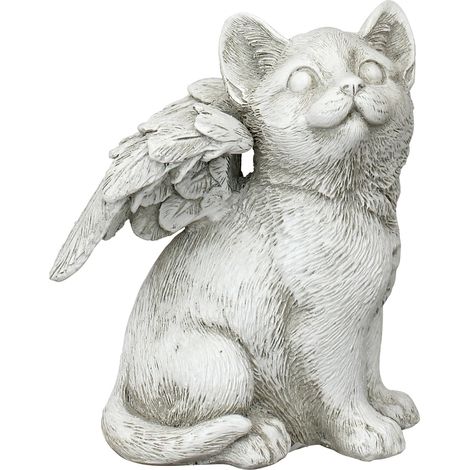 Statue Mémorial Chat Ami Fidèle, Figurine Chat en Résine Multicolore, Décoration Funéraire Chat, Cadeau Souvenir Chat, 120 cm (1/5)