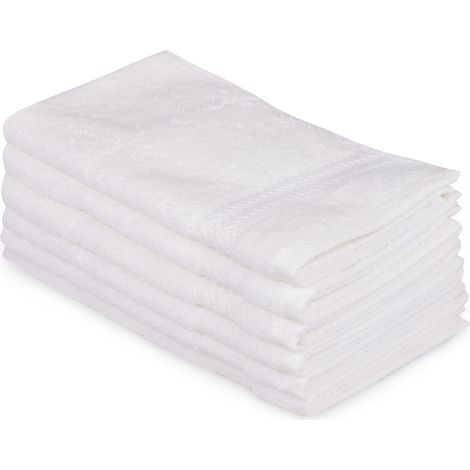 Set di salviette Set 100% Cotone Bianco 500 gr/m² (1/5)