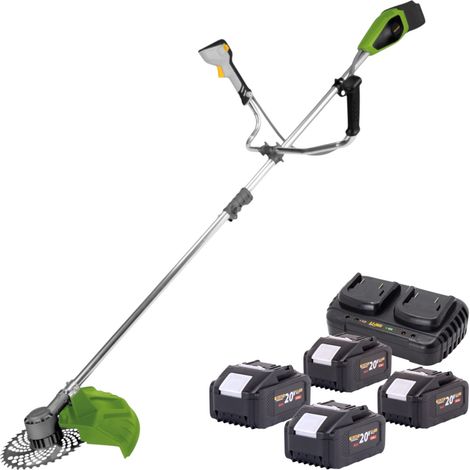 Desbrozadora a batería Procraft PTA-41-BB de 40 V (2 × 20 V), 420 mm, sin escobillas + 4 baterías de 8,0 Ah + cargador (1/3)