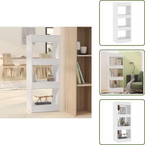 The Living Store Bücherregal/Raumteiler Weiß 40x30x103 cm Holzwerkstoff - Raumteiler (1/5)