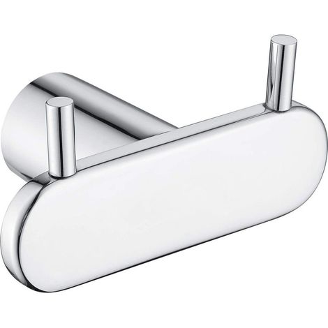 Gancio doppio bagno in acciaio finitura cromo - Endor