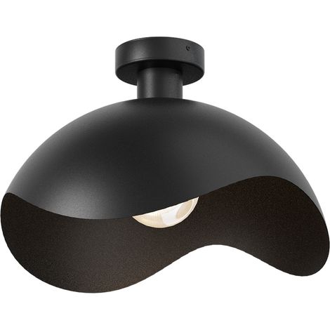Lampe de plafond à design Volta Ø 40cm - ondulé - noir - 1279936 (1/3)
