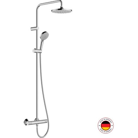 HANSGROHE Vernis Blend 200 Columna de ducha termostática cromada verde (1/6)