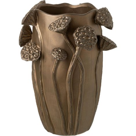 Vase Lotus en Argile "Pod" 35cm Cuivre (1/3)