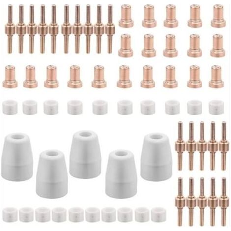 65 consommables pour découpeur plasma PT31 Parkside Cut 30 40 50, accessoires pour découpeur plasma, électrode, buse (1/5)