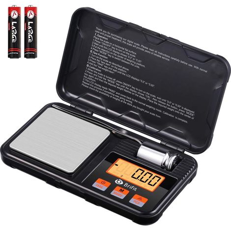 Balance de Précision, 200g/0.01g, 50g de Poids D'étalonnage, Balance de Précision 0.01g, Balance Numérique Portable avec Affichage LCD avec Un Poids D'étalonnage Pincettes (Batterie Incluse) (1/5)