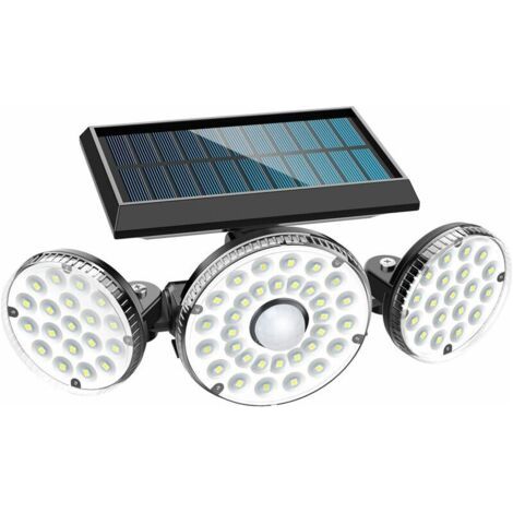 Lampe Solaire Extérieur, Lumière Solaire 70 LED à l'extérieur avec détecteur de Mouvement, IP65 étanche, Applique Murale Solaire Rotative à 360 ° Pour les balcons de jardin (1/5)