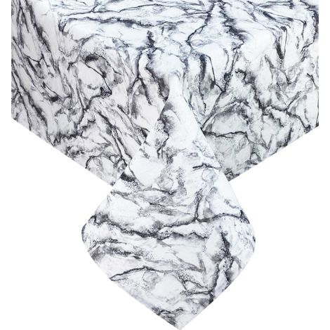 NAPPE ANTITACHES RÉSINE MARBRE DE TORINO effet Marbre Blanc Cm. 140x240 x12 personnes