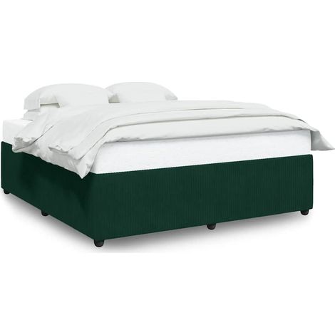 Maison Exclusive - Giroletto senza Materasso Verde Scuro 200x200 cm in Velluto (1/5)