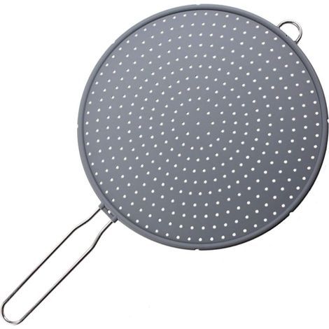 Protector antisalpicaduras de silicona, tapa protectora antisalpicaduras de silicona, tapa con colador, protector antisalpicaduras para uso universal en la cocina. (1/5)