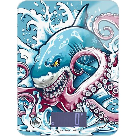 Sea Animal Vs Seiche Balance de cuisine étanche pour nourriture 5 kg/ (1/5)