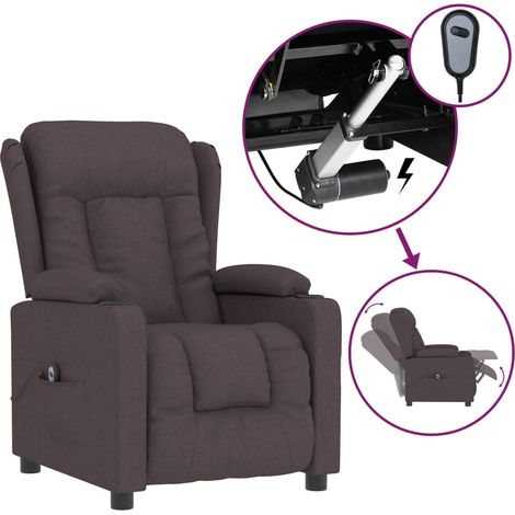 Maison Exclusive - Relaxsessel Elektrisch Dunkelbraun Stoff (1/5)