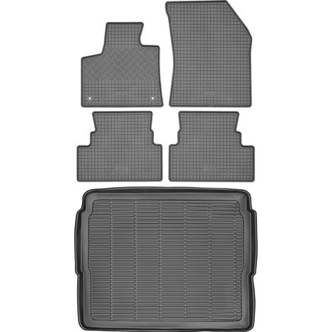 Peugeot 3008 II Crossover a partir de 2016 SET - Alfombrillas de goma para coche + alfombrilla para maletero