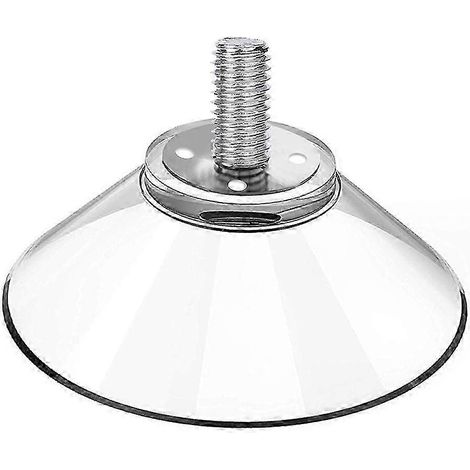 Ventouse à vis, lot de 6 ventouses transparentes de 41 mm avec filetage, ventouses isolantes extra-résistantes pour la suspension de rideaux en PVC. (1/4)