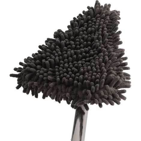 Serpillière murale ergonomique en fibre avec manche réglable et design triangulaire pour nettoyer peintures et plafonds (1/5)