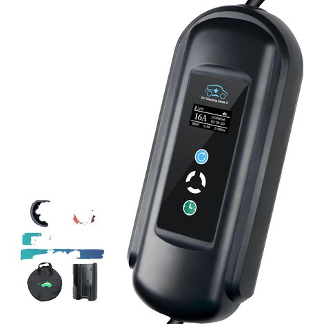 Chargeur EV Portable, Sortie Ajustable de 11KW, Accessoires Complets, 11KW (1/2)