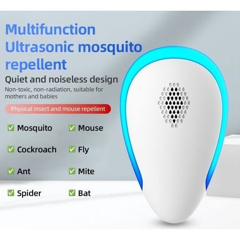 6er-Pack elektronische Ultraschall-Repellents, intelligente Frequenzumwandlung, multifunktionales Repellent gegen Mücken und Nagetiere, große Reichweite von 100 m² (1/3)