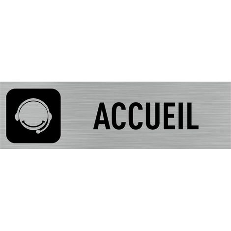 Pictogramme ACCUEIL (Q0009).- Plaque aluminium brossé - (1/5)