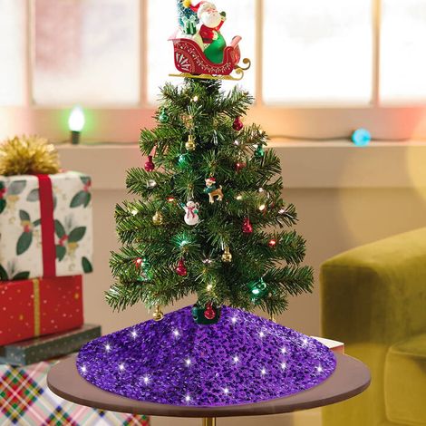 Jupe Pour Arbre De Noël - 45 Cm - Polyester - Pour Décoration Intérieure Et Extérieure - 1 Pièce (1/5)