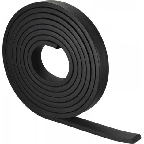 Bande Étanchéité Solide Rectangle Caoutchouc 30mm Large 10mm Épais Noir - 4m (1/5)