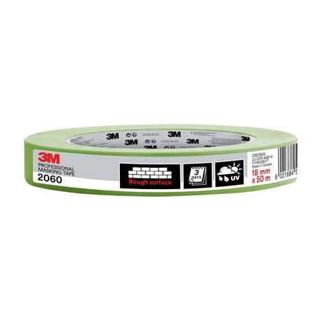 3M PT206018 Ruban de masquage pour peinture 3M™ 2060 vert clair (L x l) 50 m x 18 mm 1 pc(s) W283072 (1/2)