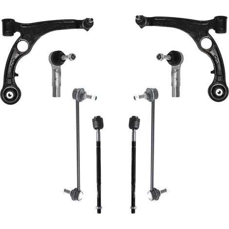 KIT BRACCIO OSCILLANTE 8 PEZZI COMPATIBILE CON FIAT STILO (192) 1.8 16V (192AXC1A, 192B / Kit Sospensione Completo OE/OEM / Bracci Oscillanti + Testine Sterzo / Sostituzione Diretta OEM