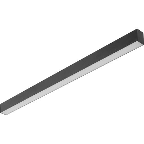 Gtv Luna-a lampada da soffitto LED nera 120 cm
