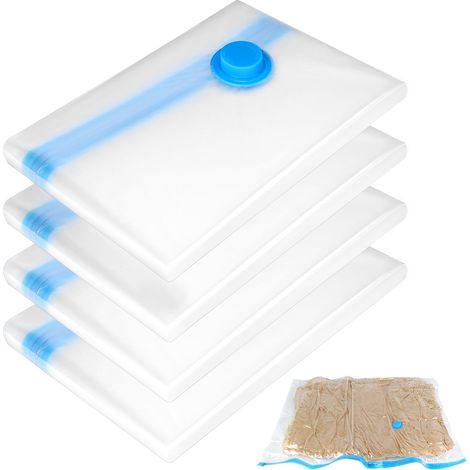 ® 4 Pièces Sacs de Rangement Sous Vide, 130 x 100 cm Extra-Larges Sacs Sous Vide, pour Vêtements, Couettes, Literie (1/5)