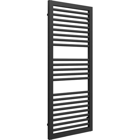 Signature Garrick Straight Heated Towel Rail 1228mm H x 500mm W - Matt Black