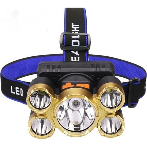 Lampe frontale LED rechargeable USB, lumière blanche ultra-brillante, 4 modes d'éclairage (Publicité) (1/5)