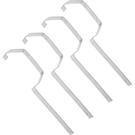 Lot de 4 Supports de Gouttière en Fer 160 MM Fixation Robuste pour Toiture Extérieure Accessoires de Gouttière Résistants aux Intempéries Installation Rapide pour Gestion des