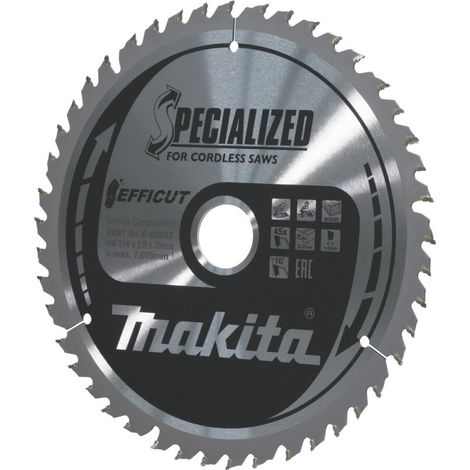 Makita E-06987 Efficut TCT-Kreissägeblatt 216 x 20 mm 45 Zähne 1,5 mm Holz (1/2)