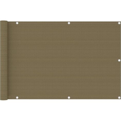 vidaXL Paravento da Balcone Grigio Talpa 90x400 cm in HDPE