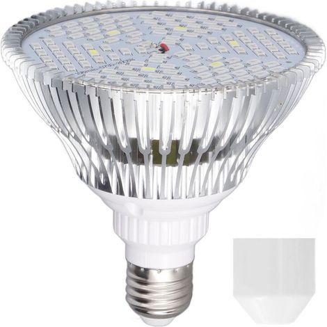 Ampoule de lampe de culture LED E27 à faible consommation d'énergie, spectre complet, faible génération de chaleur, ampoule de lampe de croissance de plantes LED 85-265 V 80 W, 120 perles (1/5)