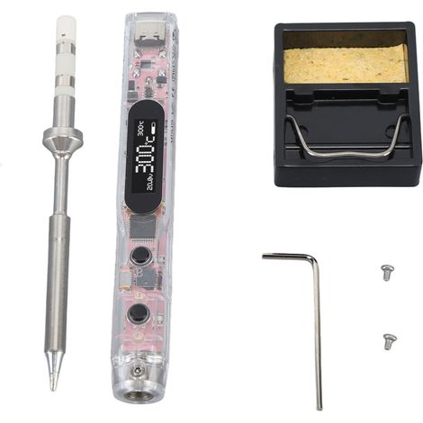Kit fer à souder numérique température constante avec pointe TS B2, fer à souder électrique DC12V‑25V, affichage digital, usage professionnel et bricolage (1/5)