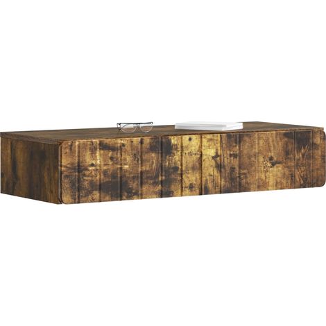 Maison Exclusive - Tavolino da Parete Laterale Rovere Fumo 87,5 x 34,5 x 17 cm
