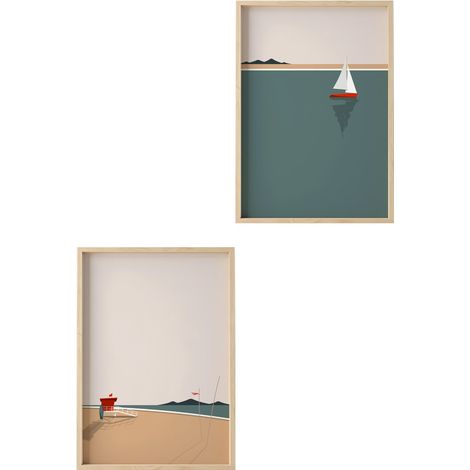 Quadro da parete in MDF con cornice Painting Multicolore (1/2)