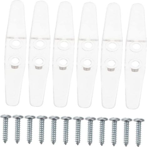 6 crochets de positionnement pour store enrouleur, 12 vis, accessoires pour rideaux, cordon de tirage, attache-chaîne, crochet de positionnement, support de fixation