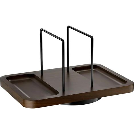 Étagère de rangement de cuisine en bois, porte-serviettes, étagère à épices rotative, organisateur d'épices vertical multifonctionnel (1/5)