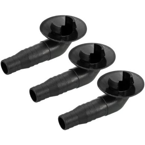 Climatisateur Vidange Tuyau Connecteur 19mm Tube Coude Raccord Remplacement Pièce Accessoires pour Mini-Split Fenêtre AC, Noir Paquet de 3 (1/5)
