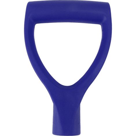 Manico per pala da neve tipo D, diametro interno 32 mm, in plastica, montaggio rapido, per scavare e rastrellare, blu scuro