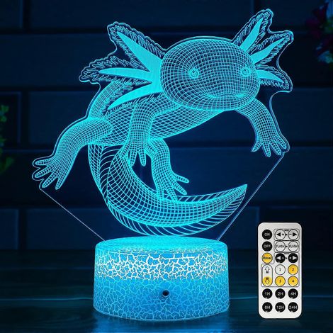 Veilleuse Axolotl à 16 couleurs, lampe LED tactile et télécommandée pour la décoration de la chambre d'enfant (1/5)