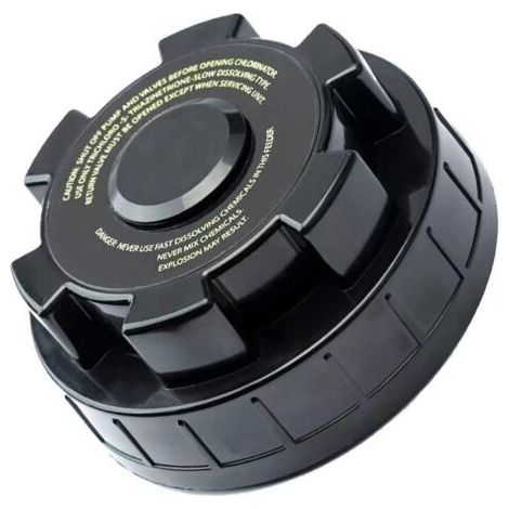 Tanque de clorador automático Hayward, químico premium, cambiador de líquido para clorador, plástico ABS negro CL200 (1/5)