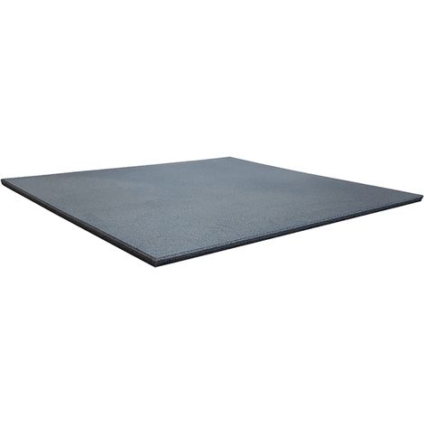 Dalle de sol sportif 100 x 100 cm – Épaisseur 20 mm – Couleur anthracite – Amortie pour poids lourds – Réduction du bruit 23dB