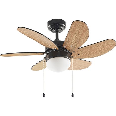 Deckenventilator mit Lampe "Minja" aus Metall für Wohnzimmer & Esszimmer von Lindby (1/5)