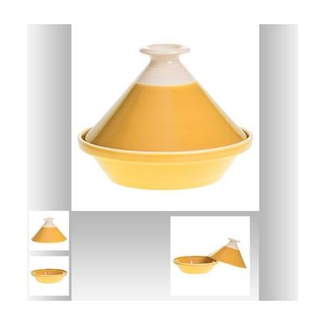 Plats pour la cuisine marocaine TAJINE, céramique, jaune